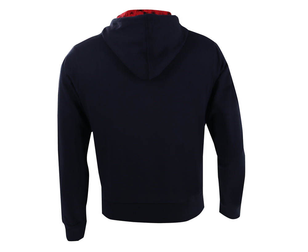 Sudadera Spider-Man con capucha para niño diseño Comic Art Navy — vista de espalda