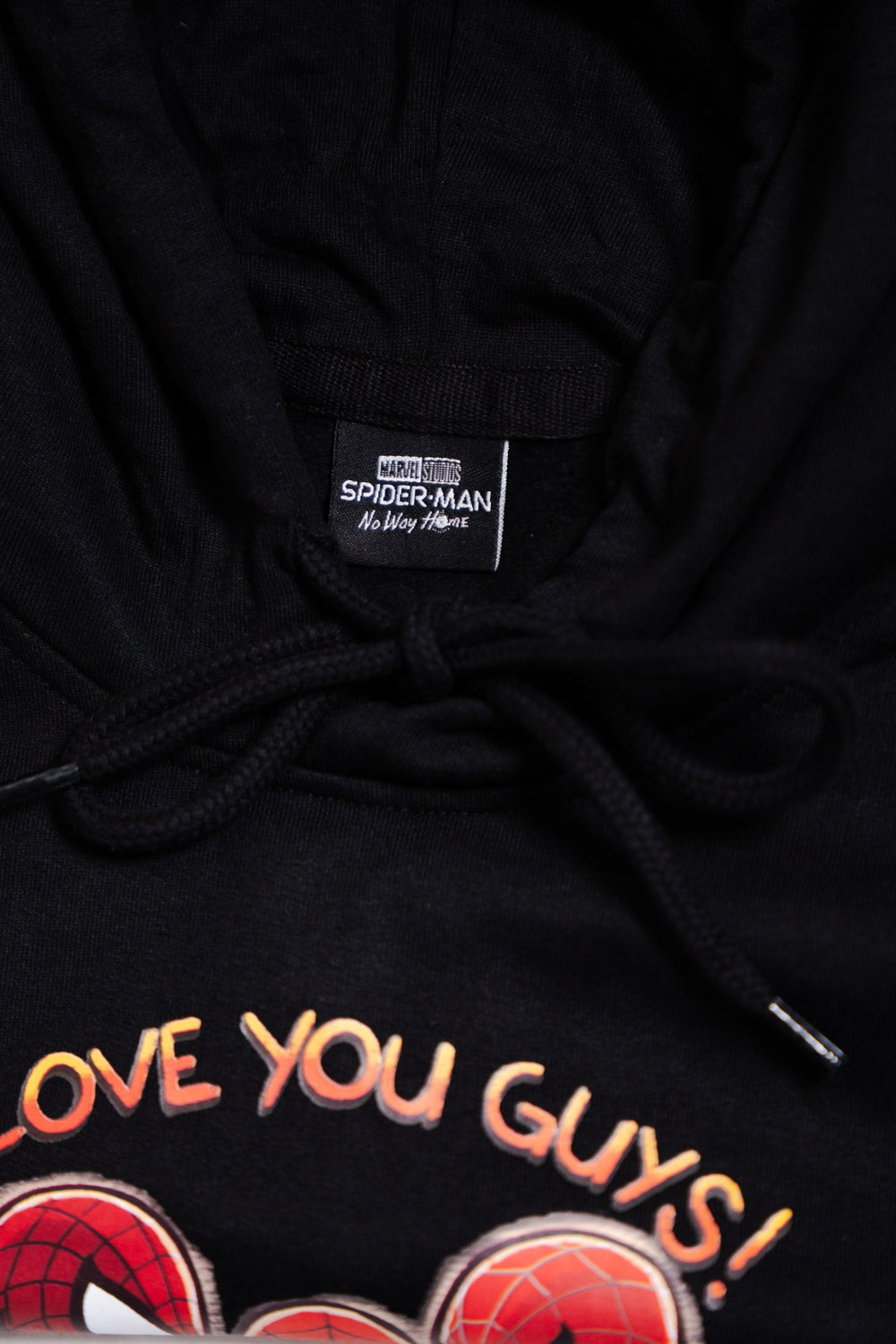Sudadera Spider-Man con capucha para niño diseño I Love You Guys — etiqueta interior con licencia oficial Marvel
