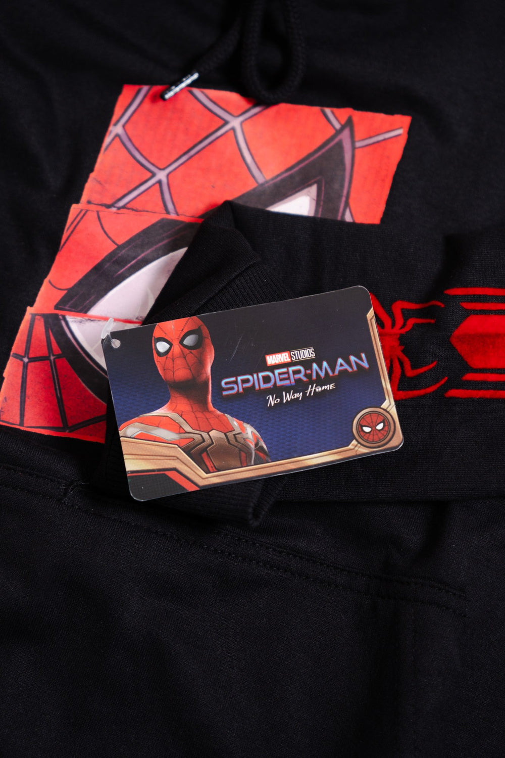 Sudadera Spider-Man con capucha para niño diseño Miles Morales — etiqueta colgante oficial de Marvel Studios