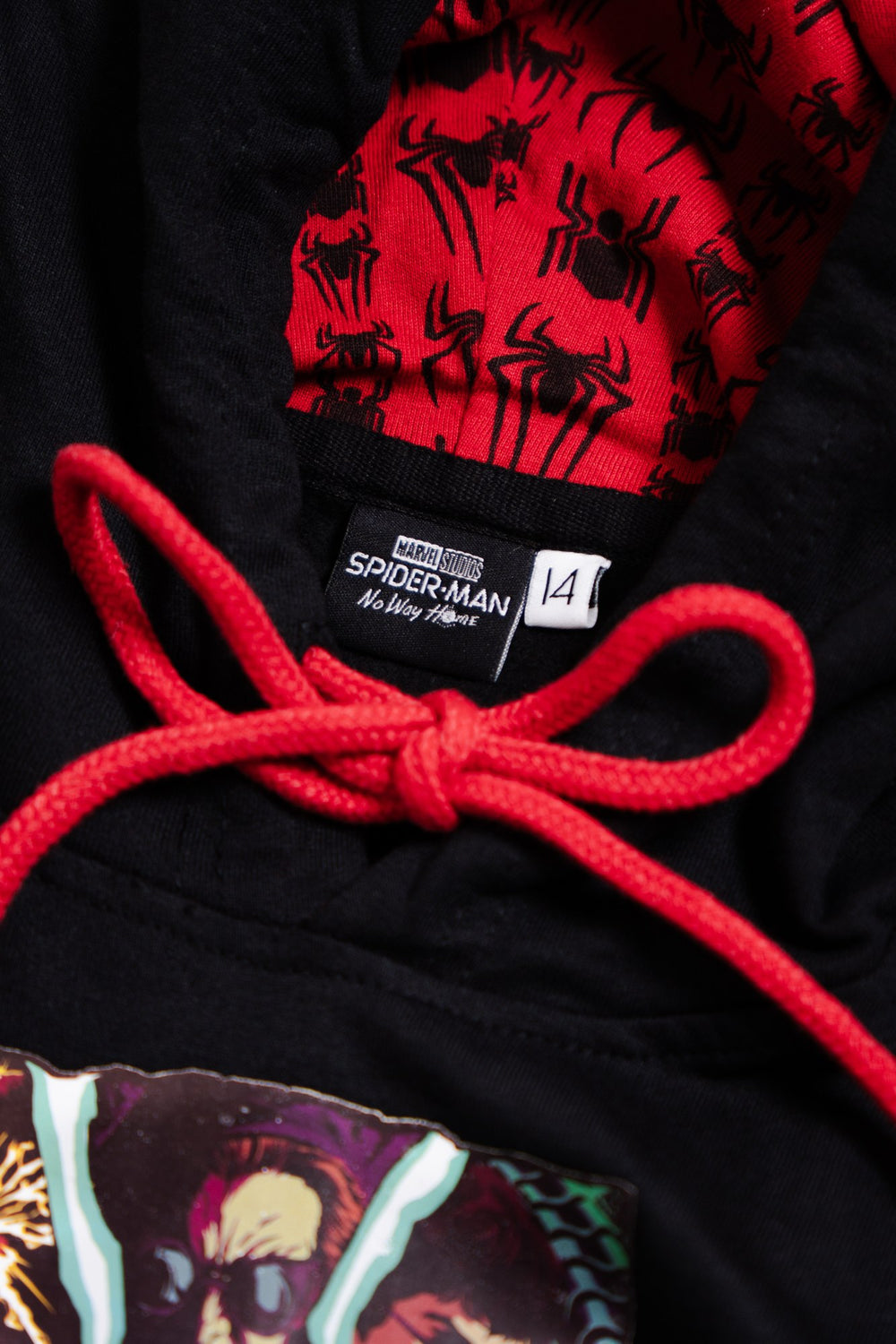 Sudadera Spider-Man con capucha para niño diseño Comic Villains — etiqueta interior de talla con licencia oficial Marvel